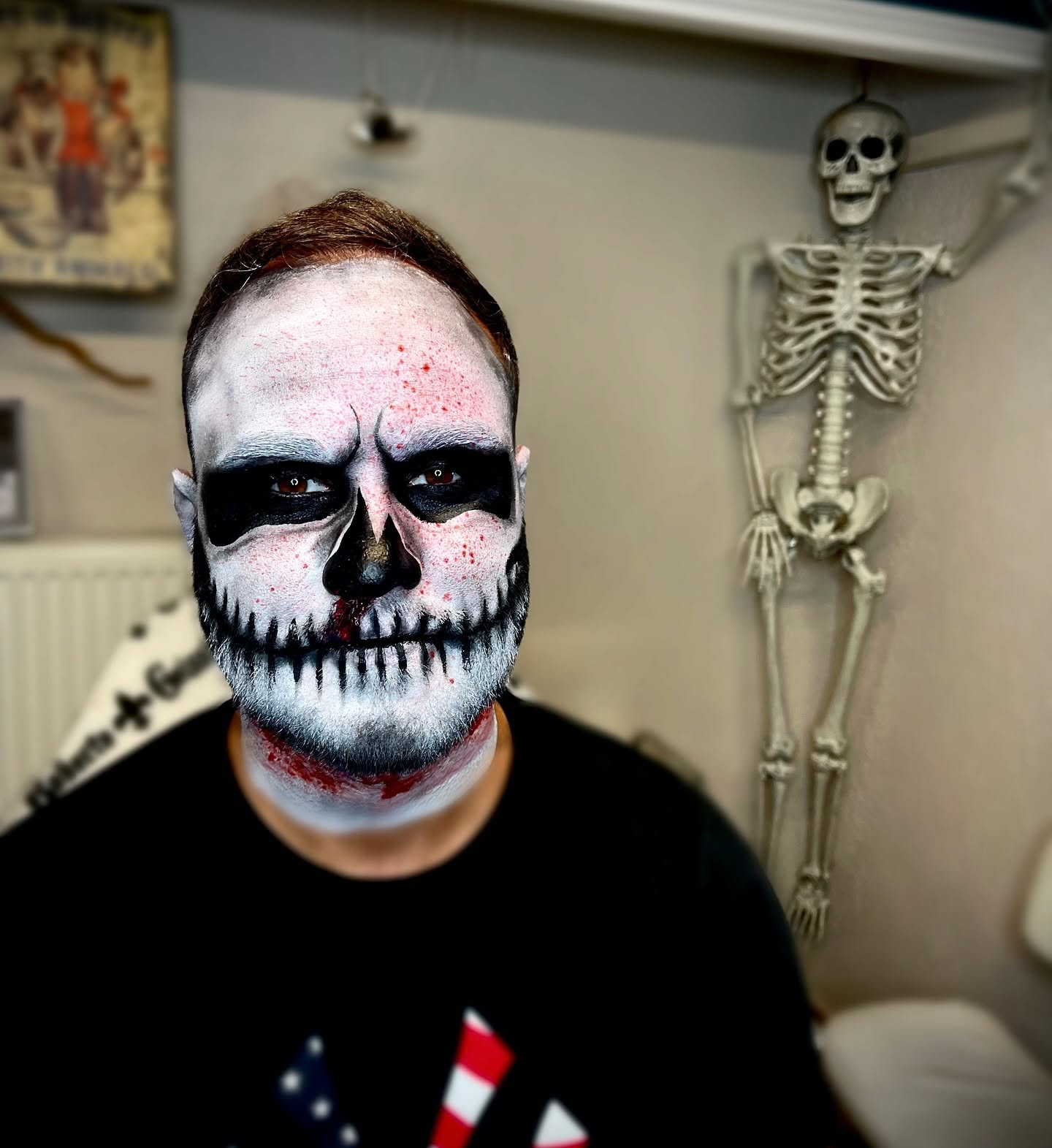 Koponyát idéző speciális effekt smink