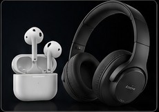 Illusztráció Bluetooth-fülhallgatóról és fejhallgatóról